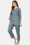 Shararat Cotton Pyajama Set - Light Blue — thumbnail 2